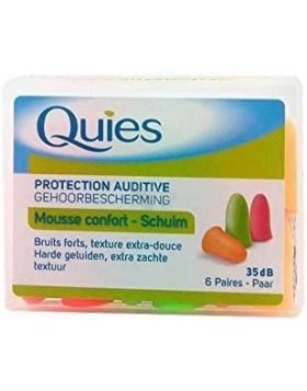 Quies Soft Foam Ear Protection Plugs 35dB - Pack of 6 Pairs