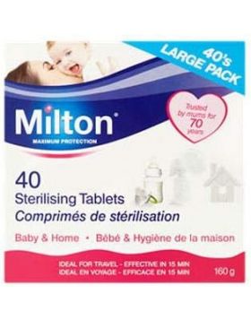 Milton Sterilising Tablets - 40 Tablets 40 Count (Pack of 1)