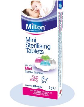 Milton Mini Sterilising Tablets - 50 Tablets, White