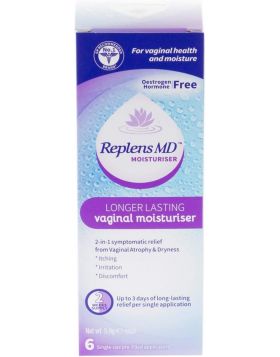 Replens MD Vaginal Moisturiser 6 Applicator Pack x 6