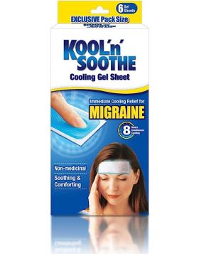 KOOL'n'SOOTHE Cooling Gel Sheet Migraine 6 Gel Sheets