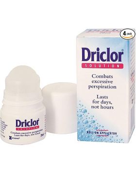 4 x Driclor Roll On Applicator Solution 20ml