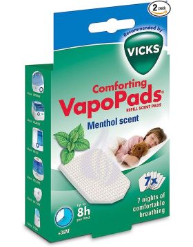 2 x Vicks Comforting Soothing Menthol VapoPads 2 packs of 7 = 14 Pads