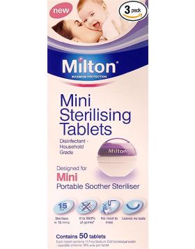 Milton Mini Sterilising Tablets 50 Tablets x 3 Packs