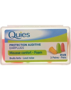Quies Pair of Foam Earplugs of Earplugs - Pack of 3