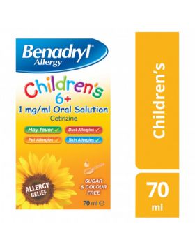 Benadryl Allergy Childrens 1 mg/ml Oral Solution - 70ml