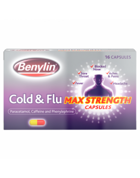 Benylin Cold & Flu Max Strength – 16 Capsules
