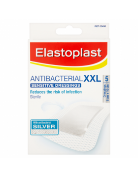 Elastoplast Antibacterial Dressings XXL Sensitive 8x10cm 5 Pack