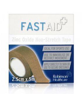 Fast Aid Zinc Oxide Non-Stretch Tape 2.5cm x 5m