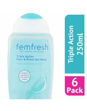 Femfresh Triple Action Pure & Fresh Gel Wash 250ml - (Case Of 6)