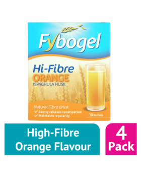 FyboGel Hi-Fibre Orange Sachets - 10 Sachets (Case of 4)