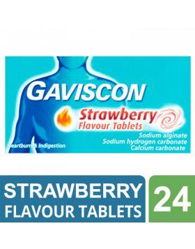 Gaviscon Chewable Tablets Strawberry - 24 Tablets