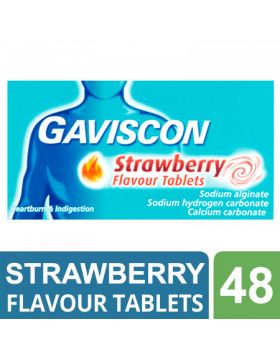 Gaviscon Chewable Tablets Strawberry - 48 Tablets