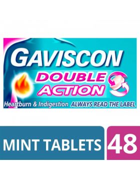 Gaviscon Double Action Chewable Tablets Mint - 48 Tablets