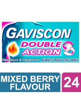 Gaviscon Double Action Chewable Tablets Mixed Berries - 24 Tablets