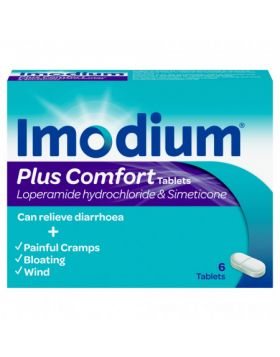 Imodium Plus Comforts Multi-Symptom Relief – 6 Tablets