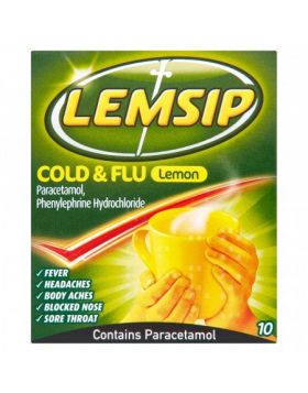Lemsip Cold & Flu Lemon – 10 Sachets