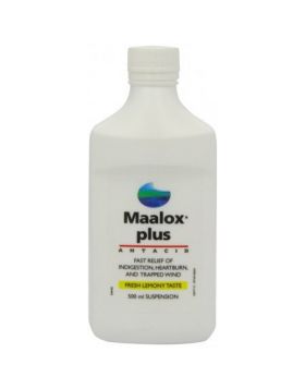 Maalox Plus Antacid Lemony Taste Suspension 250ml