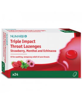 Numark Triple Impact Strawberry Relief Throat Lozenges - 24 Lozenges
