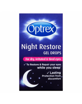 Optrex Night Restore Gel Drops for Dry Irritated Tired Eyes – 10ml
