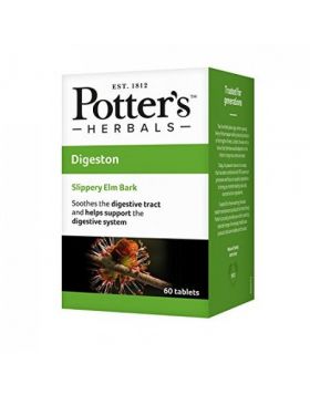 Potter's Herbals Digestion Slippery Elm Bark - 60 Chewable Tablets