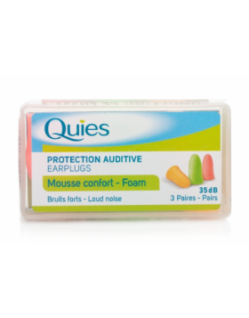 Quies Foam Ear Plugs - 3 Pairs