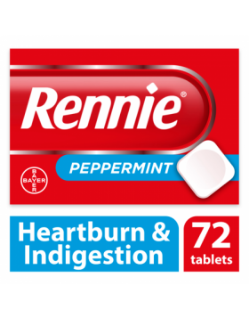 Rennie Peppermint Indigestion & Heartburn Relief - 72 Tablets