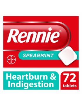 Rennie Spearmint Indigestion & Heartburn Relief - 72 Tablets