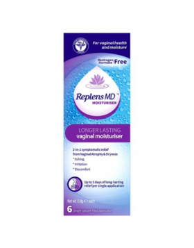 Replens MD Longer Lasting Vaginal Moisturiser - 6 x 5.9g Applicators