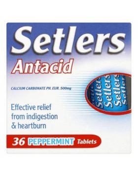 Setlers Antacid – 36 Peppermint Tablets