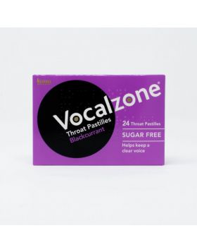 Vocalzone Sugar Free Blackcurrant Throat Pastilles x 24