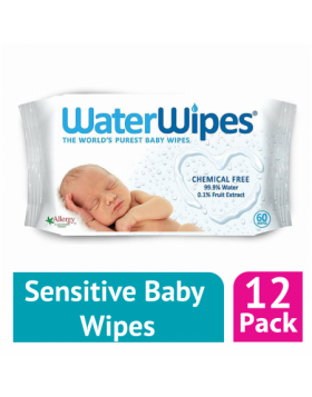WaterWipes Sensitive Baby Wipes 60 Pack - (Case Of 12)
