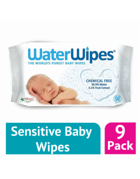 WaterWipes Sensitive Baby Wipes 60 Pack - (Case Of 9)